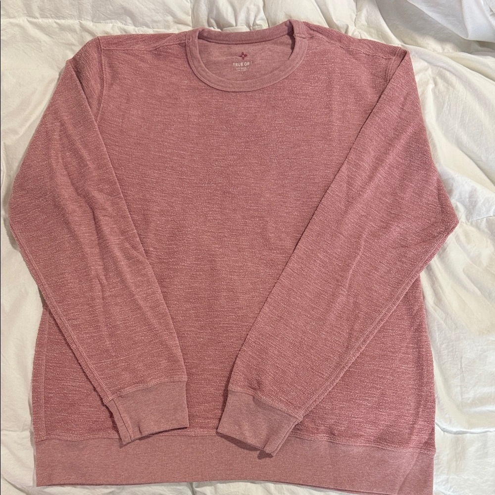 True Grit Men's Pink Crewneck Sweater